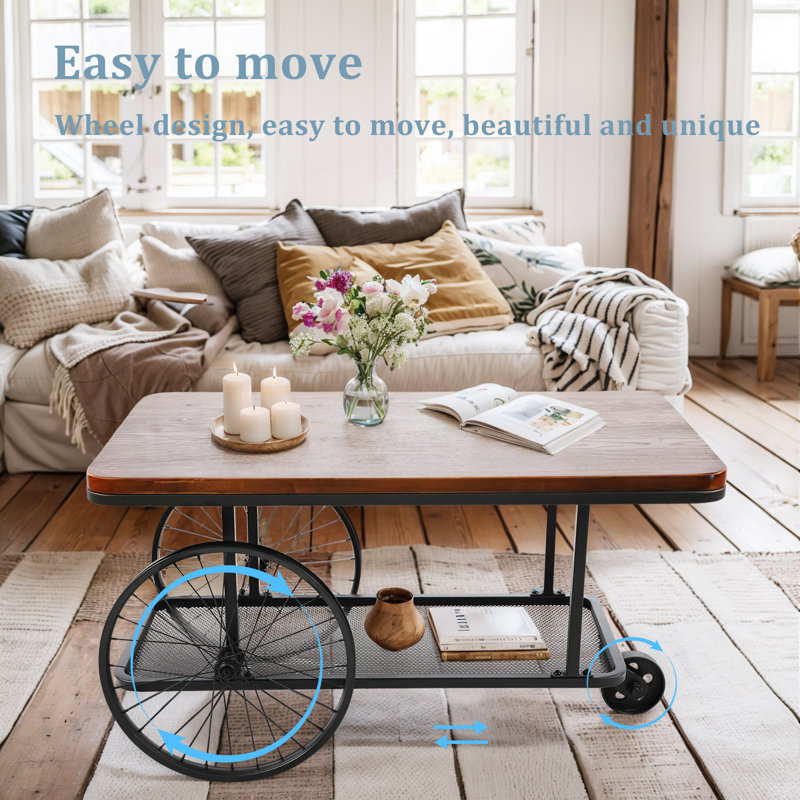 Vintage cart coffee table sale